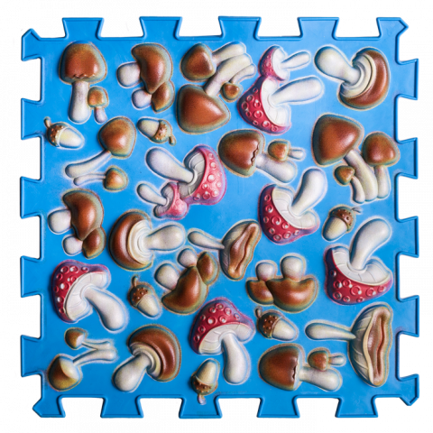 Covoraș ortopedic Puzzle „Mix” 9 elemente Blue – joacă sănătoasă și reflexoterapie pentru toată familia [1]