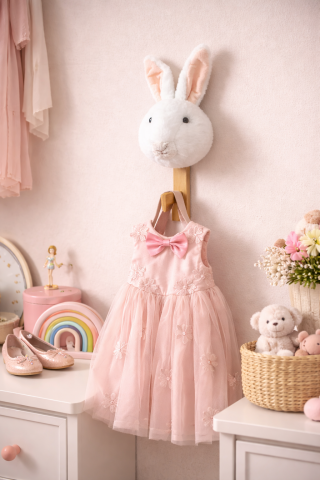 Cuier copii Wild & Soft Iepuraș – cuier decorativ din bambus, handmade, premium [3]