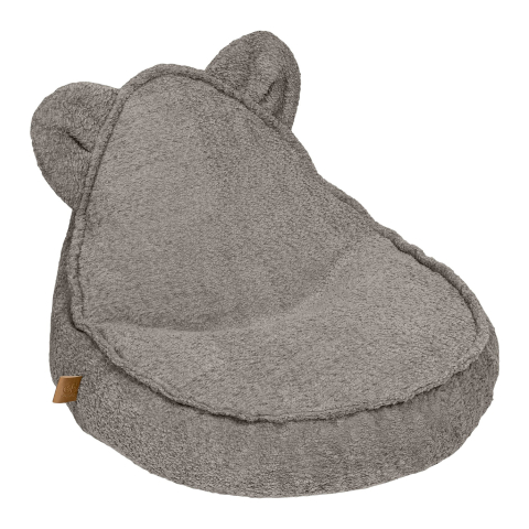 Plimbare & Relaxare - Fotoliu tip puf Boucle pentru copii MeowBaby® Teddy Sako Bag – Bej-maro deschis, material certificat OEKO-TEX®