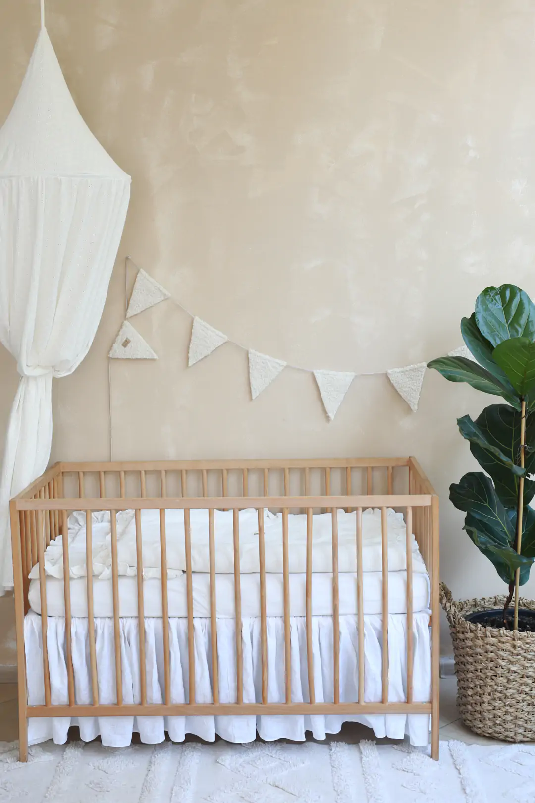 Ghirlanda decor din tesatura bucle, decoratiune pentru camera copilului - Teddy - Crem [4]