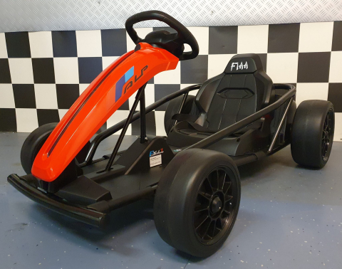 Go-kart electric pentru copii 24V cu funcție drift, 2 motoare, centură 5 puncte, roșu [1]