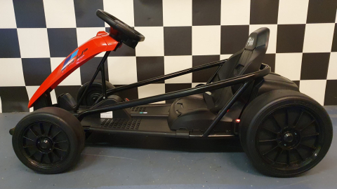 Go-kart electric pentru copii 24V cu funcție drift, 2 motoare, centură 5 puncte, roșu [3]