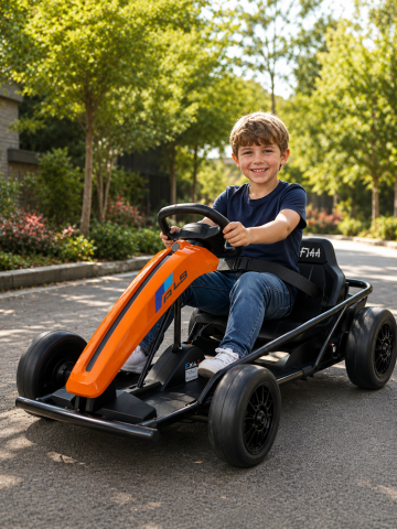 Go-Kart Electric pentru Copii 24V Roșu, cu Funcție Drift – 2 Motoare 775W, Viteză 15 km/h, Centură 5 Puncte | De la 6 Ani, Max. 70 kg [2]