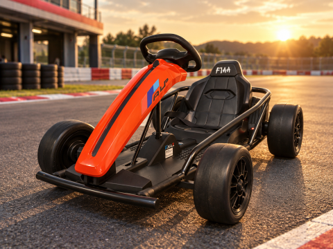 Mașinuțe electrice copii premium - Go-Kart Electric pentru Copii 24V Roșu, cu Funcție Drift – 2 Motoare 775W, Viteză 15 km/h, Centură 5 Puncte | De la 6 Ani, Max. 70 kg