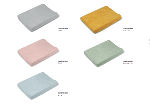Husă de protecție Gri pentru salteaua de înfășat – bumbac buclat, elastic pe contur, 80x50 cm, Bonjourbebé [1]