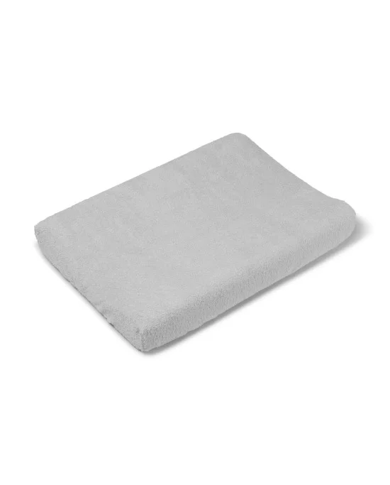 Saltele pentru infasat - Husă de protecție Gri pentru salteaua de înfășat – bumbac buclat, elastic pe contur, 80x50 cm, Bonjourbebé