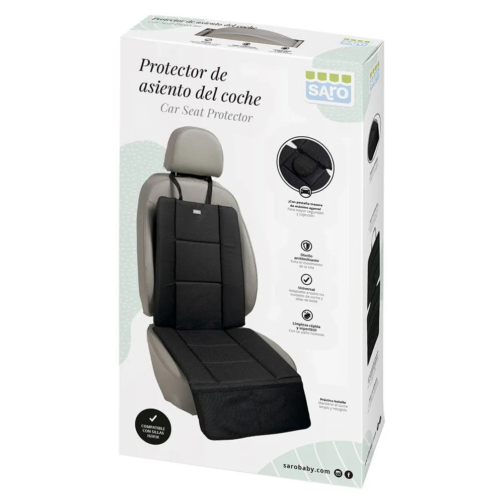 Husa de protectie universala pentru bancheta masinii, SaroBaby, sistem antialunecare, impermeabila, lavabila, super captusit, neagra [6]