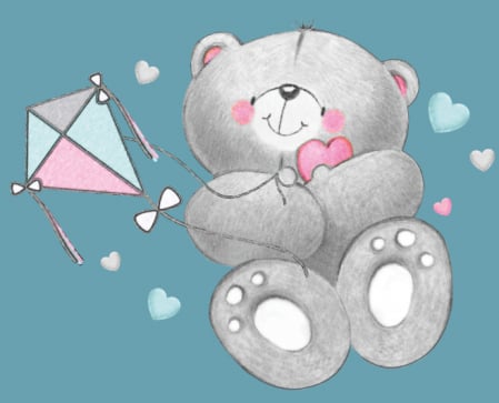 Inaltator baie, antiderapant, Bear Alb, Maltex Baby [1]
