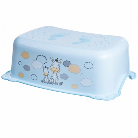 Ingrijire si igiena - Inaltator baie, antiderapant, Zebra Light Blue, Maltex Baby