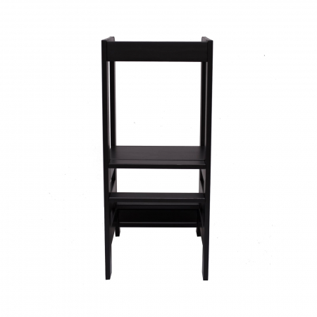 Inaltator Learning Tower Ajustabil, Ajutor de bucatarie MeowBaby®, lemn Negru [2]
