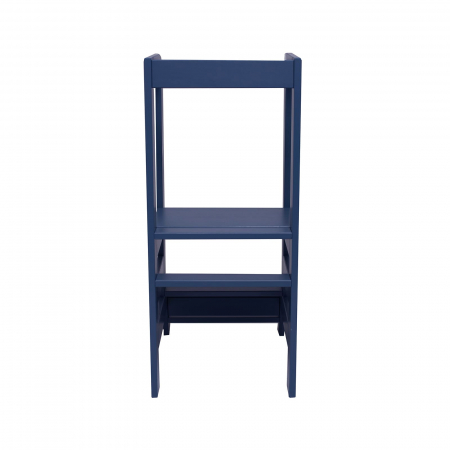 Inaltator Learning Tower Ajustabil, Ajutor de bucatarie MeowBaby®, lemn Blue inchis [4]