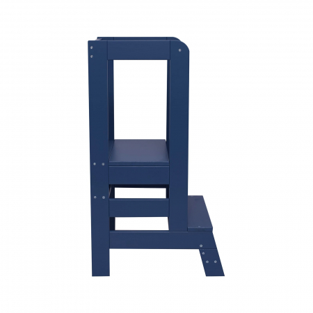 Inaltator Learning Tower Ajustabil, Ajutor de bucatarie MeowBaby®, lemn Blue inchis [3]