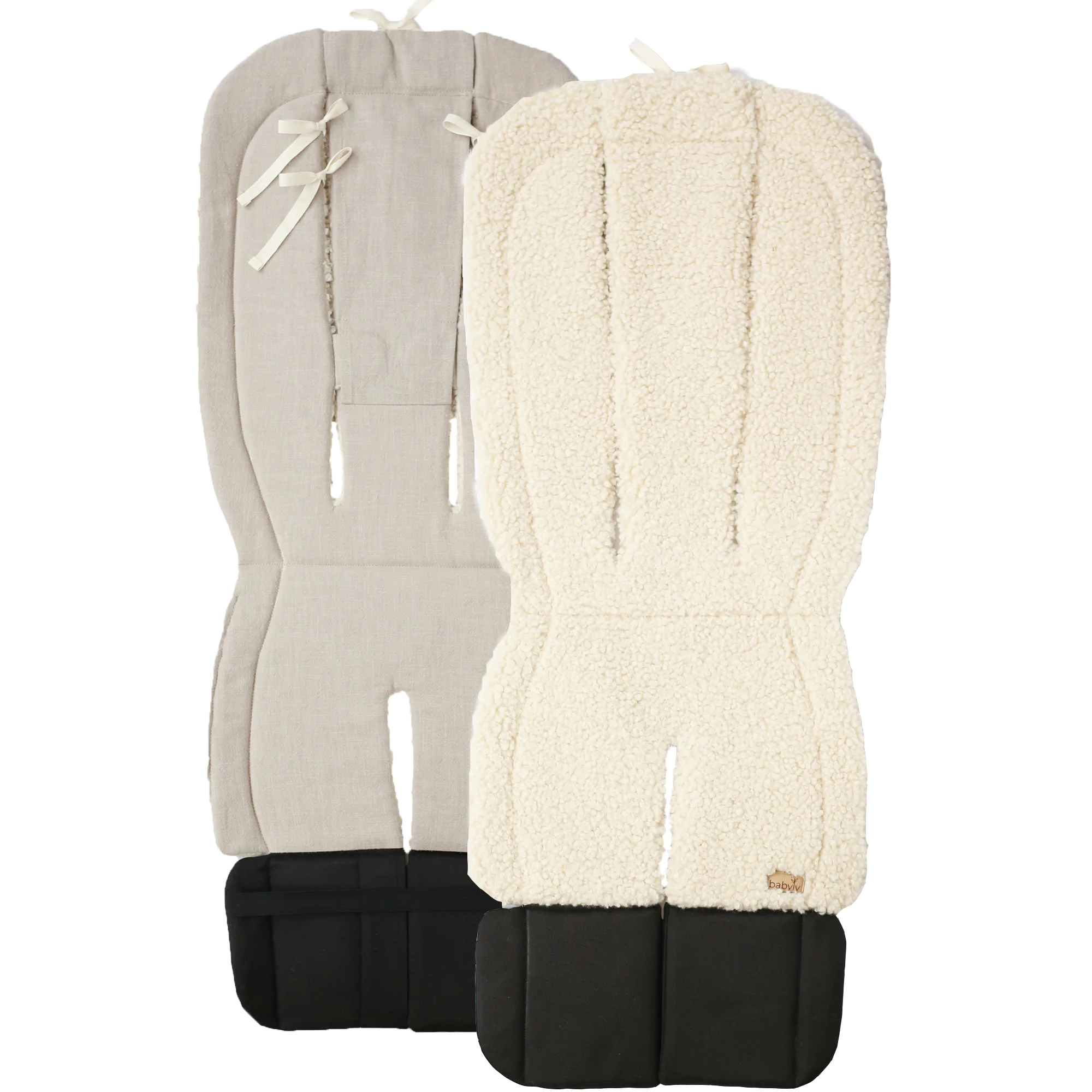 Accesorii carucioare - Insert Husa Carucior sport cu 2 fete, tesatura Teddy crem si in gri deschis