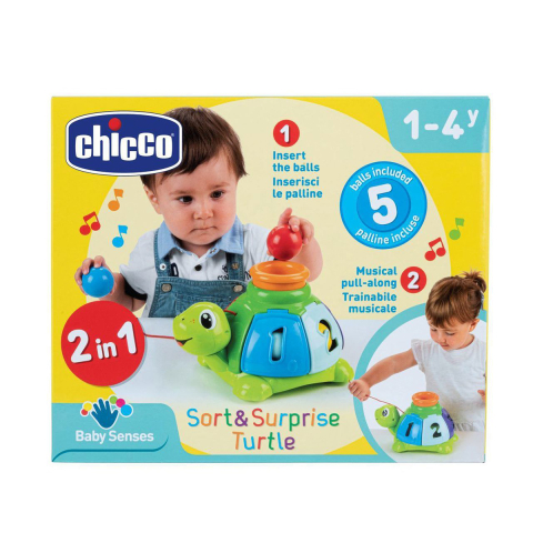 Jucarie 2 in 1 Chicco broscuta testoasa sorteaza si surprinde, 1-4ani [5]