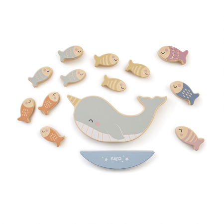 Joc de echilibru din lemn, "Sea Life", Saro Baby [3]