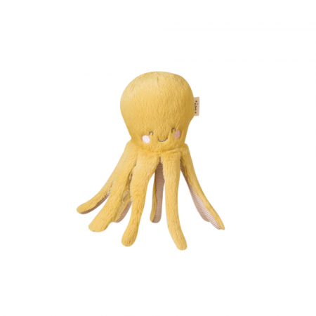 Jucarii senzoriale - Jucarie senzoriala, de plus, “Ocean Life”, Octopus, mustard