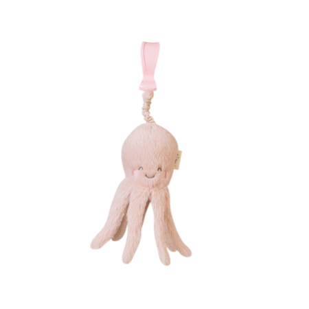 Jucarii senzoriale - Jucarie zornaitoare din plus, agatatoare, design  "Ocean Life” Caracatita, Pink