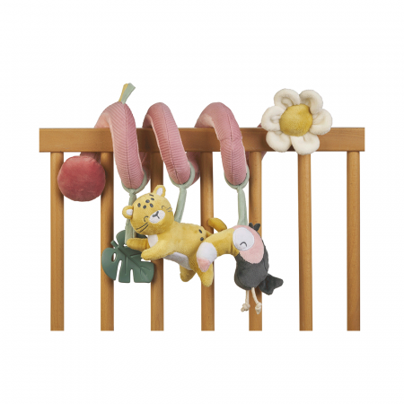 Accesorii patut - Jucarie zornaitoare din plus, spirala, design  “Sweet & Fun” Hunter Pink