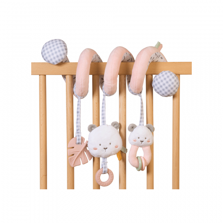 Accesorii patut - Jucarie zornaitoare din plus, spirala, design  “Sweet & Fun” Pink