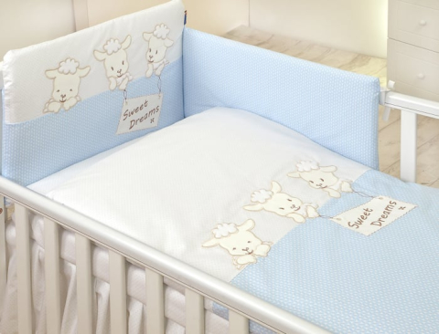 Kit pentru somn liniștit → pătuț + saltea Italia + CADOU lenjerie din 3 piese [1]