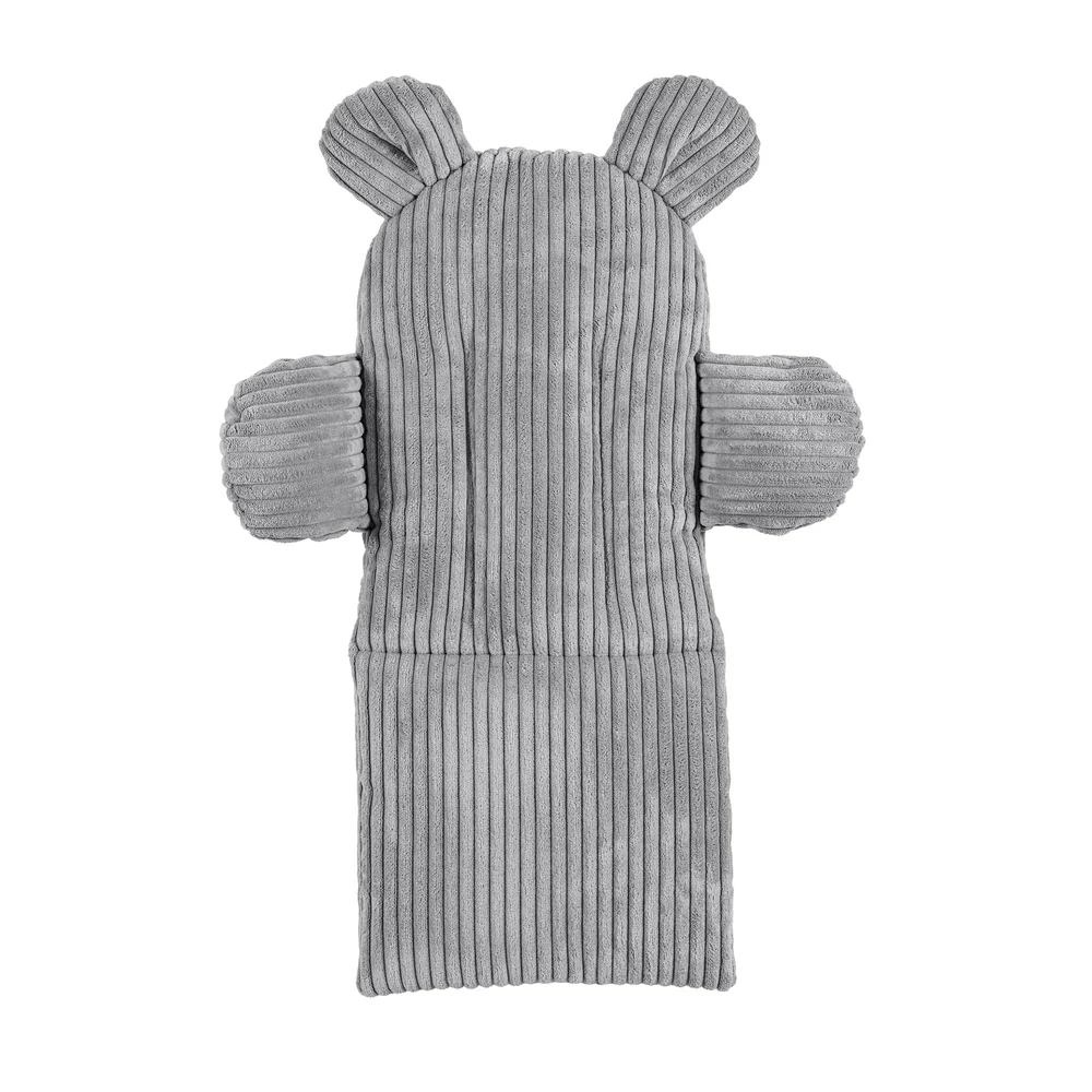 Leagan pentru copii si bebelusi, centuri de siguranta, Catifea reiata, perna ursulet Aesthetic Grey, MeowBaby [3]