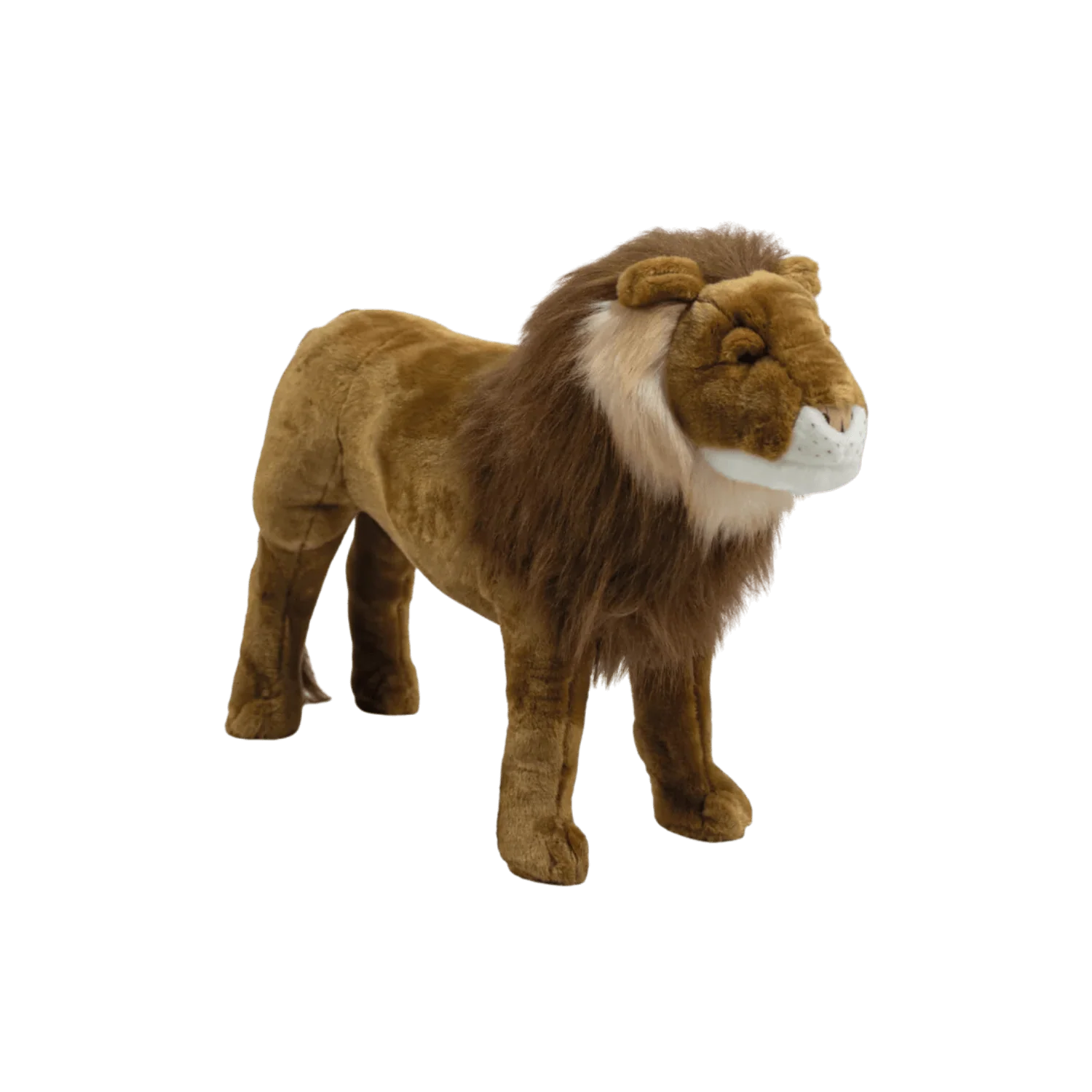 Animale de cameră (ride-on & decor) - Leu Wild & Soft 56 cm – animal decorativ de șezut din pluș premium, suportă 80 kg