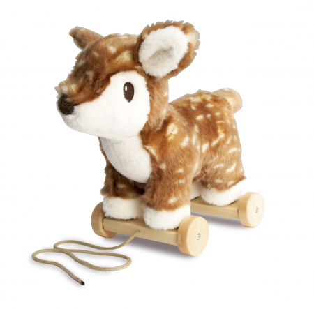Pull Along Toy - Little Bird Told Me - Willow Deer Pull Along Toy cu roți detașabile, pentru copii