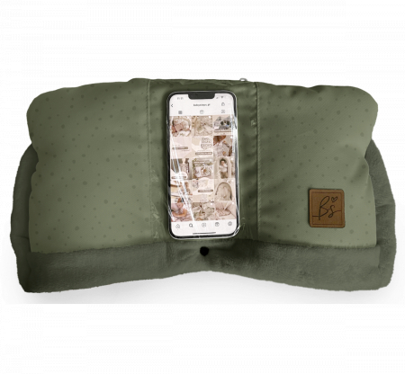 Articole transport - Manusi calduroase pentru carucior universal, Buzunar special pentru acces rapid la telefon, Pentru vremea rece, Impermeabile, Inchidere prin capse, Khaki