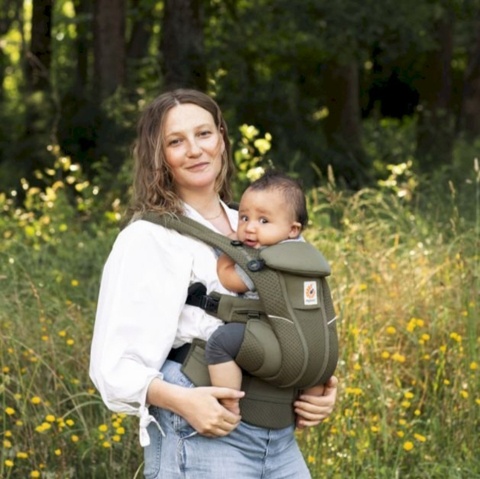 Marsupiu pentru bebelusi Ergobaby OMNI Breeze respirabil si confortabil 0 - 4 ani Olive Green [4]
