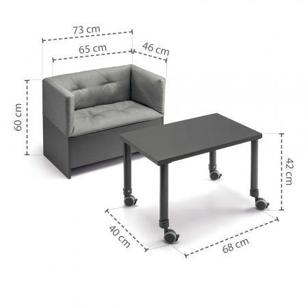 Masa de baie cu saltea de infasat, cadita anatomica cu furtun, roti cu blocatori, de la 0 la 11 kg si până la 14 ani modul canapea cu măsuță [4]