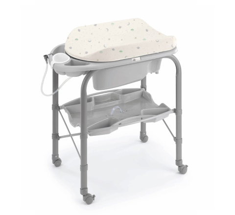 Comode si mese de infasat - Masă de baie pliabilă cu saltea de înfășat și cădiță anatomică – Cambio Deluxe (0–11 kg)