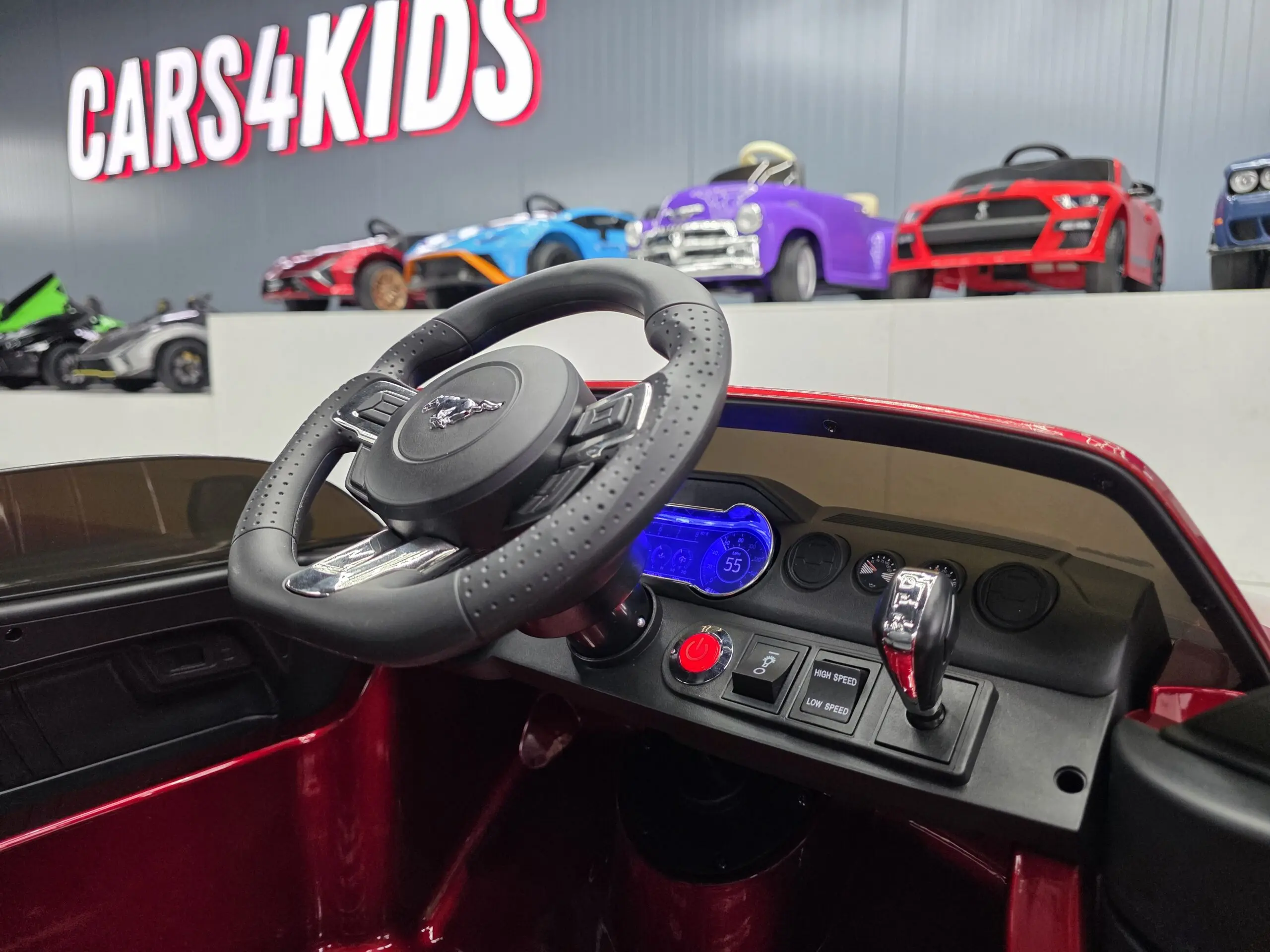 Mașină electrică Ford Mustang 24V, licență oficială – Drift & Telecomandă, roșu metalic premium [12]
