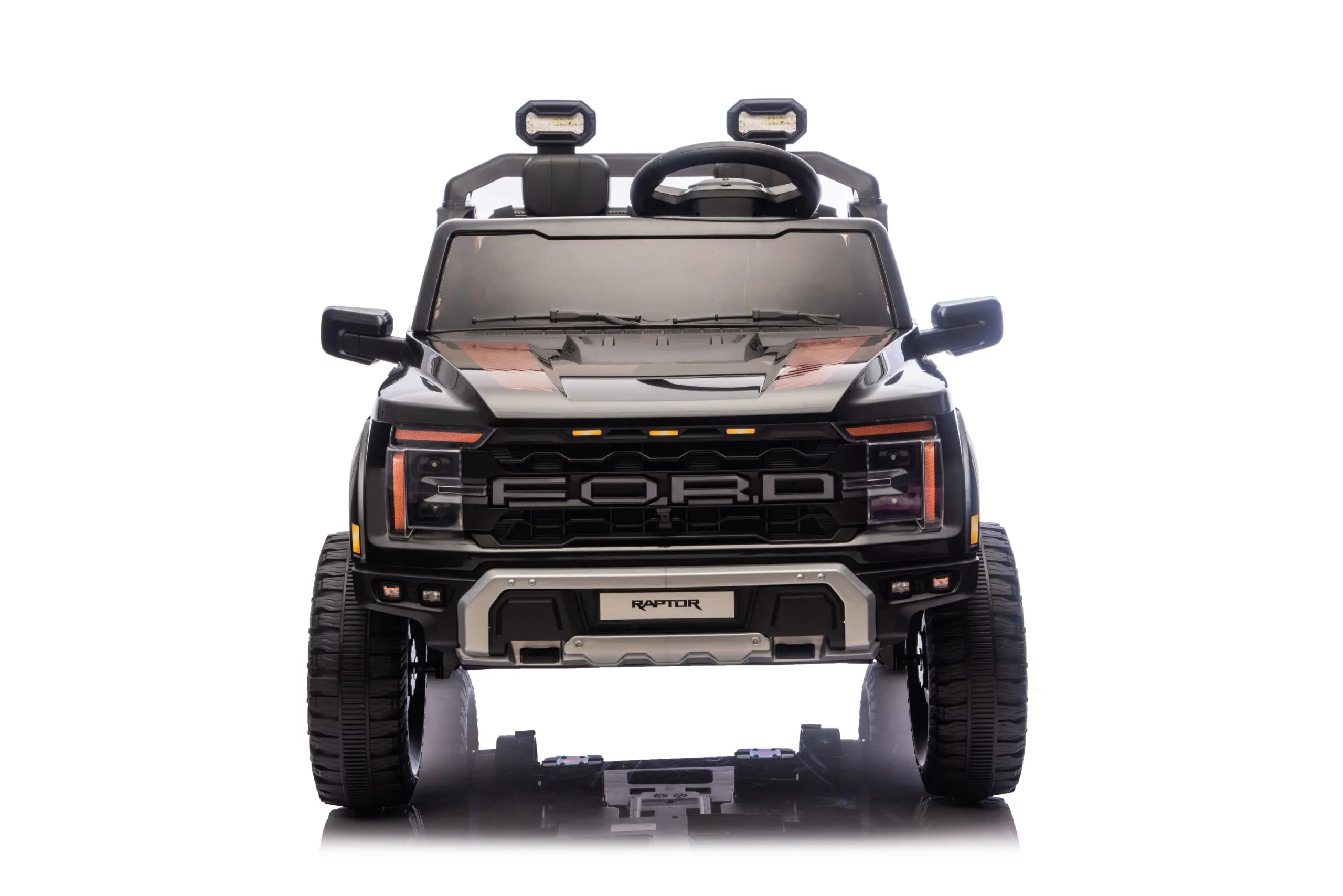 Mașină electrică Ford Raptor 24V Negru, 2 Locuri, licență oficială – Telecomandă 2.4G, Scaun Piele [2]