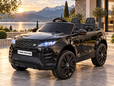 Mașinuțe electrice 12V - Mașină electrică Range Rover Evoque 4×4 12V Negru Metalic – Telecomandă 2.4G, 4 Motoare, Scaun Piele