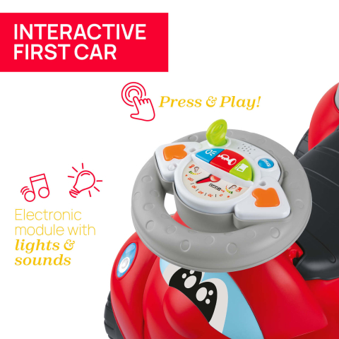 Masinuta copii Chicco Billy Walk and Ride 2 in 1, Rosu, 12-36luni+ [2]