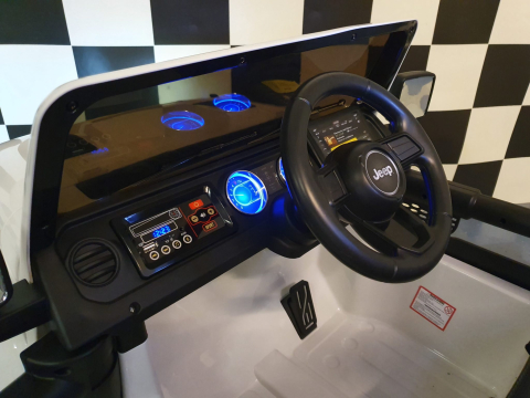 Mașinuță Electrică Copii Jeep Wrangler 12V 4x4, Telecomandă, Bluetooth, 4 Motoare, Uși Funcționale, Șa Piele [11]