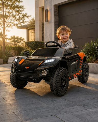 Mașinuță Electrică Copii McLaren Rally 12V, Telecomandă, Bluetooth, USB, Șa Piele, Anvelope EVA, 3-5 ani [1]