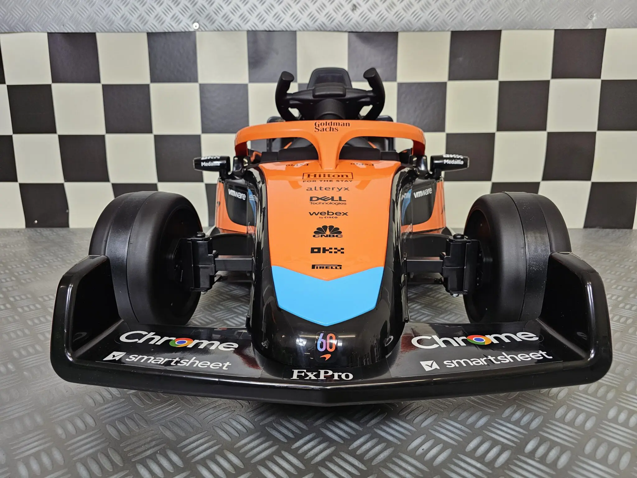 Mașinuță Electrică McLaren Formula 1 12V Portocaliu – Licență Oficială McLaren, Bluetooth, Telecomandă 2.4G, Scaun Piele | 3-5 Ani, Max. 30 kg [2]