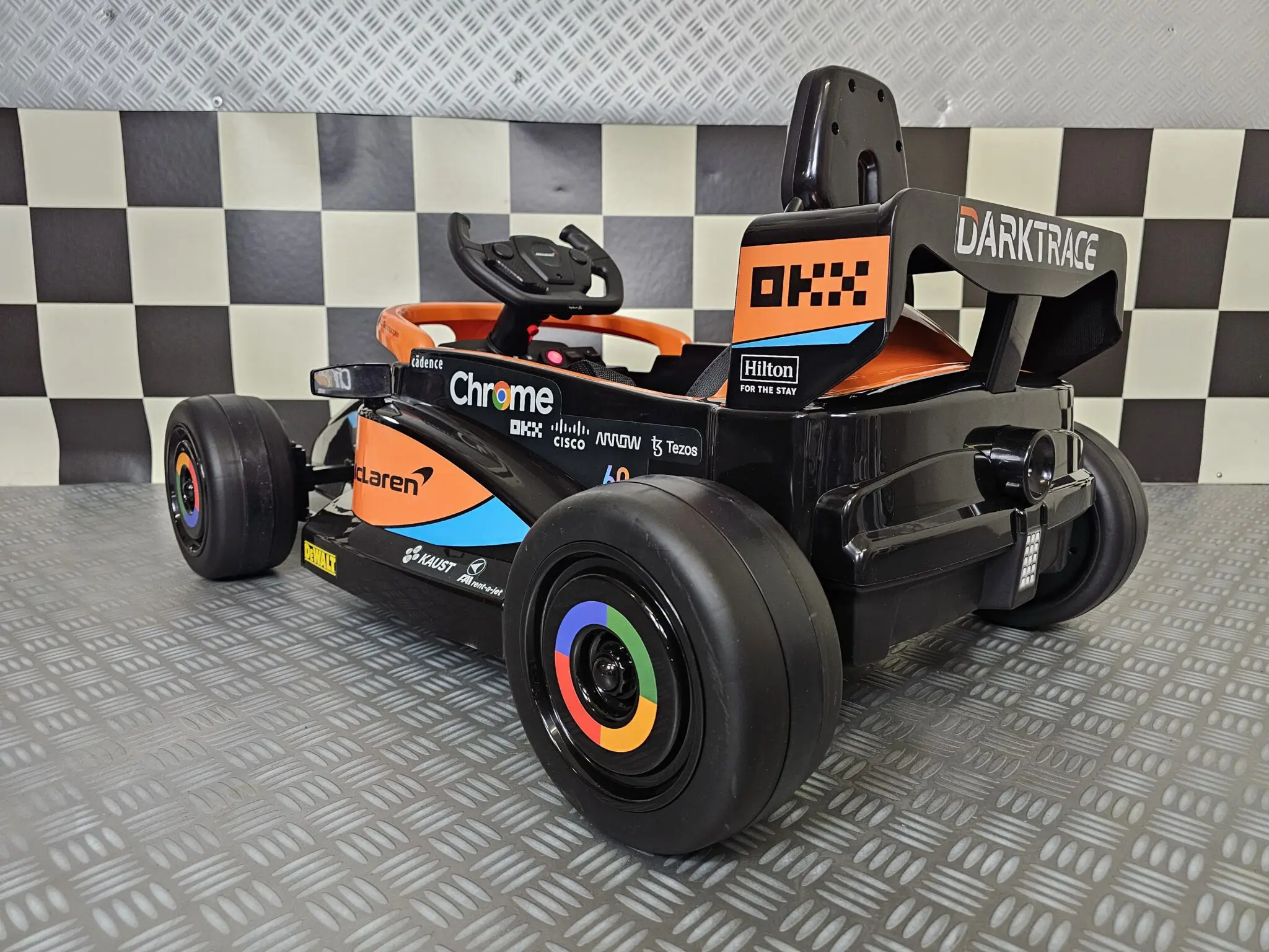 Mașinuță Electrică McLaren Formula 1 12V Portocaliu – Licență Oficială McLaren, Bluetooth, Telecomandă 2.4G, Scaun Piele | 3-5 Ani, Max. 30 kg [5]