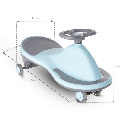 Mașinuță gravitațională Kidwell ROLLO Blue cu roți LED, 3+ ani, până la 100 kg [7]
