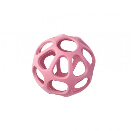 Jucarii senzoriale - Minge senzorială din silicon alimentar, Rose