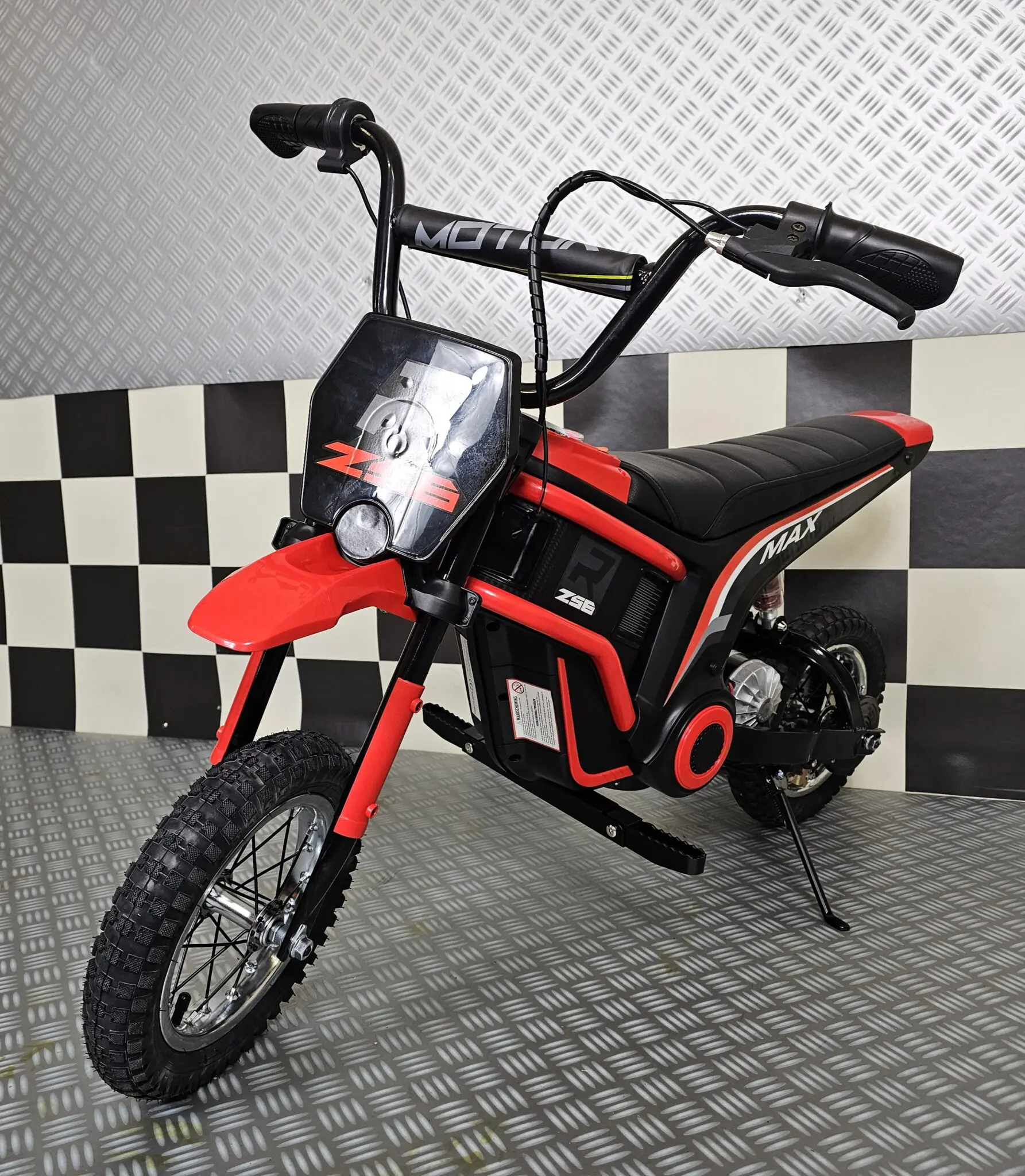 Motocros Electric Copii Cars4Kids 24V 350W, 2 Viteze 8-16km/h, Șa Piele, Roți Cauciuc, Suspensie, CE, 5 ani + [4]