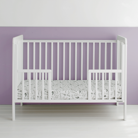 Patut din lemn pentru bebe, inaltime saltea reglabila, Star Baby Alb 120x60 cm [5]