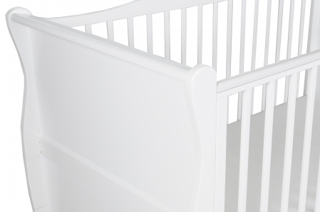 Patut din lemn masiv, transformabil pentru bebe si junior, Noble Alb + Saltea Cocos 140 x 70 cm [15]