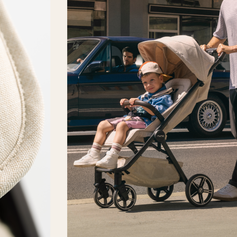 Nuna x BMW - Carucior ultracompact cu pliere automata TRVL lx, bej Mica [9]