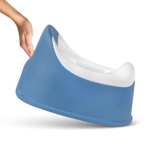 Olita copii, Nilo, recipient detasabil, bază antiderapantă, barieră anti-stropire, Blue [6]