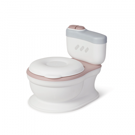 Ingrijire si igiena - Olita de tip WC, muzicala, alb si rose