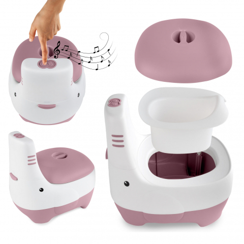 Ingrijire si igiena - Olită interactivă pentru copii cu sunet, Kidwell Fino, alb si rose, 18 luni +