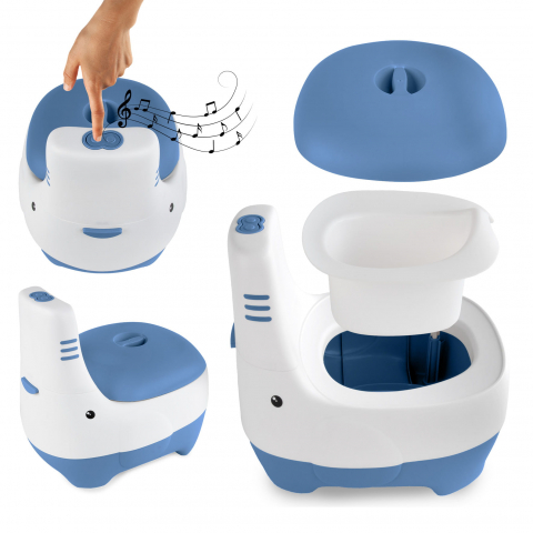 Ingrijire si igiena - Olită interactivă pentru copii cu sunet, Kidwell Fino, alb si blue, 18 luni +