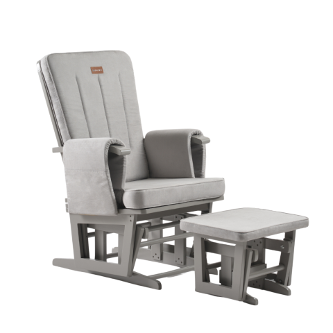 ONINO - Fotoliu reglabill pentru alaptare, cu suport de picioare inclus, CALM.me Classic, Pearl Gray [0]